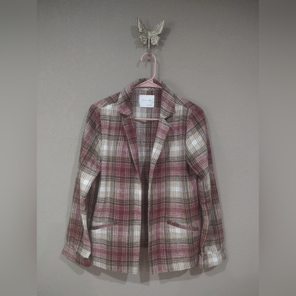 [Active USA] Plaid Fall Pumpkin Spice Autumn Blazer Jacket - Picture 1 of 5